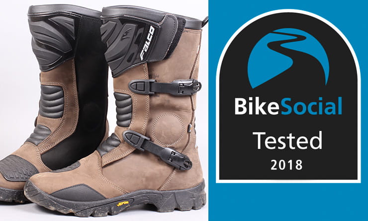 Falco Mixto 2 adventure motorcycle boots BikeSocial review